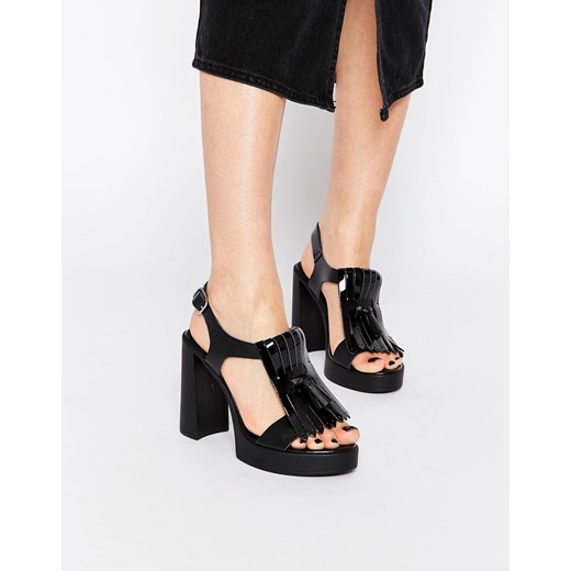 ASOS TOO MUCH LOVE Heeled Sandals - Black asos bezowy 