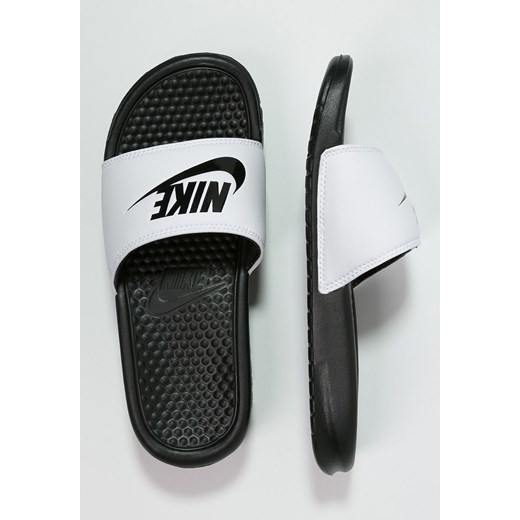 Nike Sportswear BENASSI Sandały kąpielowe white/black zalando szary jesień
