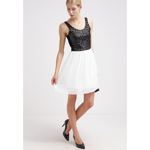 Even&Odd Sukienka koktajlowa black/white zalando rozowy glamour
