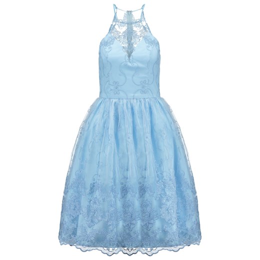 Chi Chi London Sukienka koktajlowa blue zalando niebieski bez wzorów/nadruków