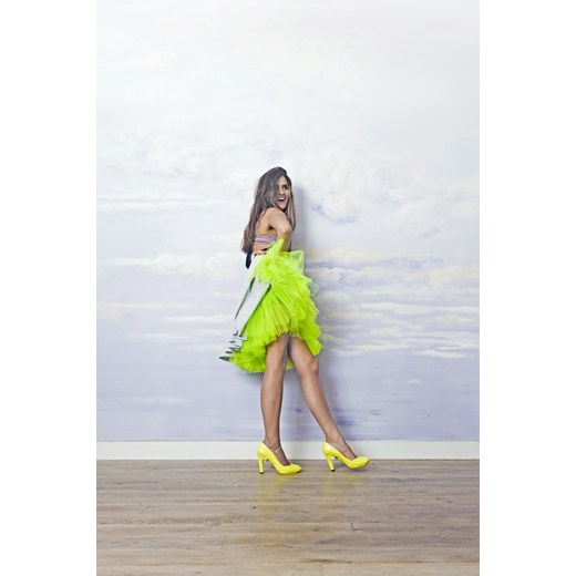 spódnica z tiulem GREY KELLY happy green showroom-pl niebieski