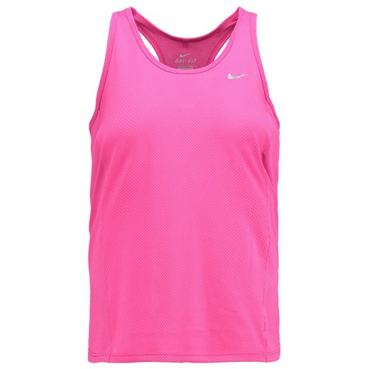 Nike Performance CONTOUR Top vivid pink/reflective silver zalando rozowy bez wzorów/nadruków