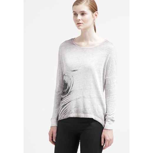 Rich & Royal Sweter winter taupe zalando bialy Długie swetry damskie