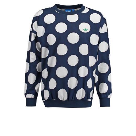 adidas Originals STAN Bluza conavy/white zalando granatowy abstrakcyjne wzory