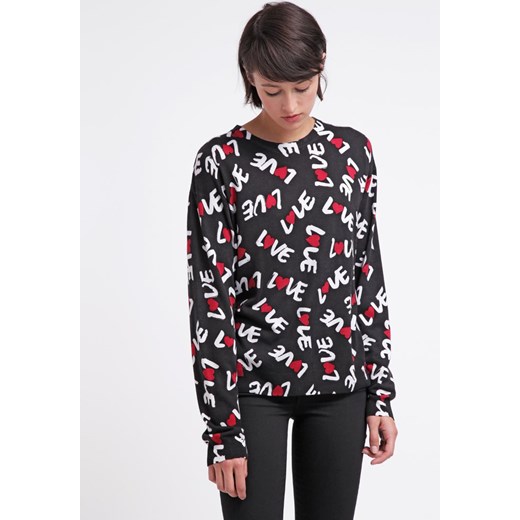 Love Moschino Sweter black/red zalando długie