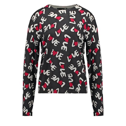 Love Moschino Sweter black/red zalando czarny casual