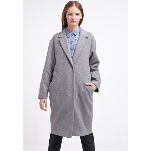 SET Płaszcz wełniany /Płaszcz klasyczny grey zalando szary guziki