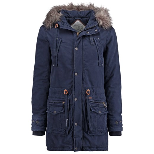 Dreimaster Parka marine zalando szary abstrakcyjne wzory