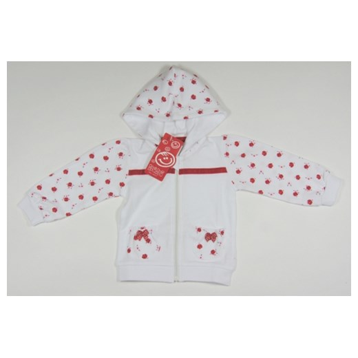 Bluza z kapturem dla dziewczynki Kiki Kids, Ladybird - rozmiar 74 piccolino-sklep-pl szary bawełna