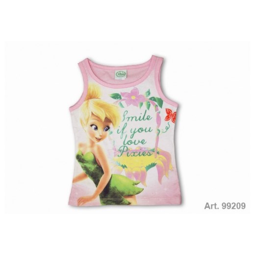 Bluzka dziewczęca bez rękawów - Tinker Bell, różowa rozmiar 98 piccolino-sklep-pl bezowy bawełna