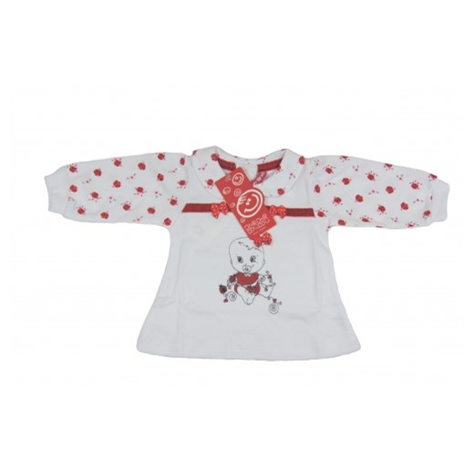 Kaftanik/bluzeczka z długim rękawkiem dla dziewczynki Kiki Kids, Ladybird - rozmiar 80 piccolino-sklep-pl szary bawełna