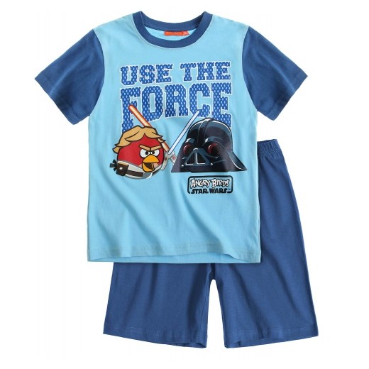 Piżama dziecięca dla chłopca krótki rękaw Angry Birds Star Wars rozmiar 116 (niebieska góra) piccolino-sklep-pl niebieski aplikacje
