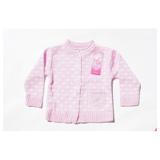 Sweterek dziecięcy zapinany - rozmiar 110 piccolino-sklep-pl rozowy akryl