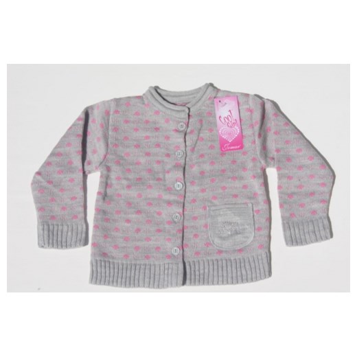 Sweterek dziecięcy zapinany - rozm.116 piccolino-sklep-pl szary akryl