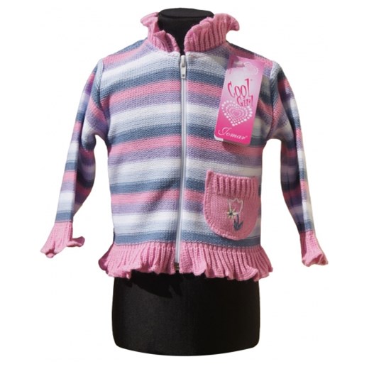 Sweterek dziecięcy zapinany - rozm. 98 piccolino-sklep-pl fioletowy akryl