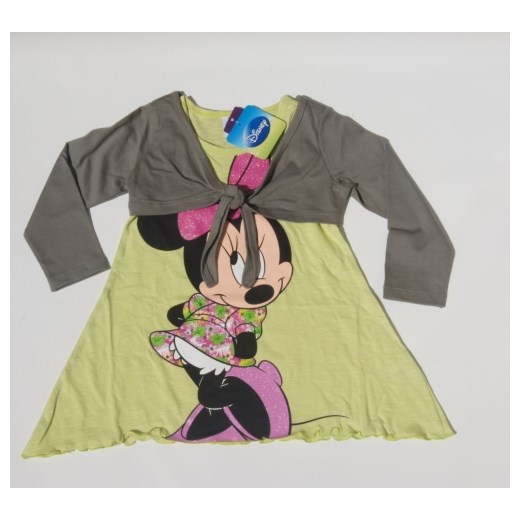 Tunika dla dziewczynki zielona z bolerkiem -Myszka Mini rozmiar 104 piccolino-sklep-pl zielony bawełna