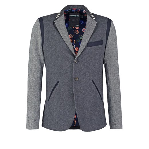 Desigual Marynarka ceniza zalando szary abstrakcyjne wzory