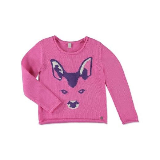 ESPRIT Girls Mini Sweter peony pink pinkorblue-pl rozowy zima