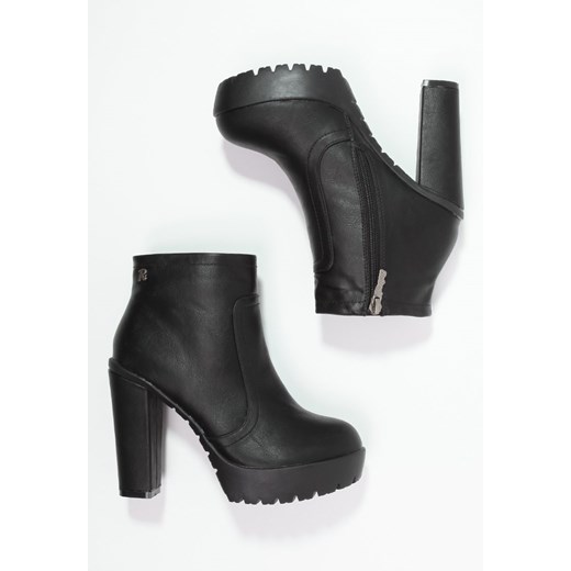 Refresh Ankle boot black zalando czarny bez wzorów/nadruków