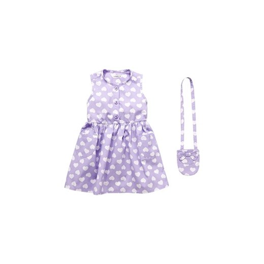 Sukienka + torebka cellbes fioletowy guziki