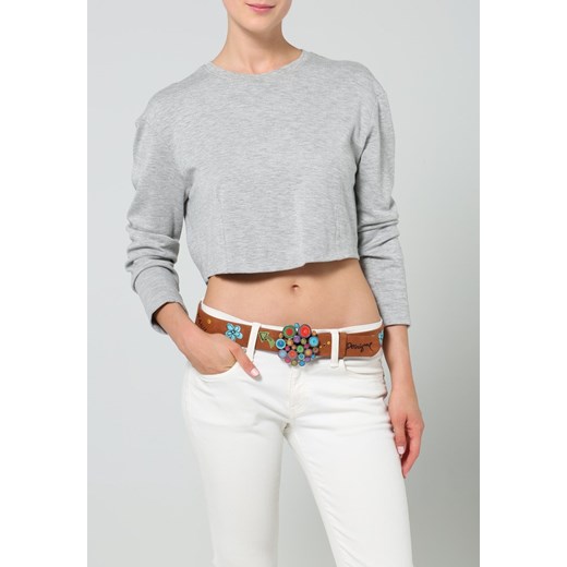 Desigual HEBILLA FLOWERS Pasek marron zalando szary jesień