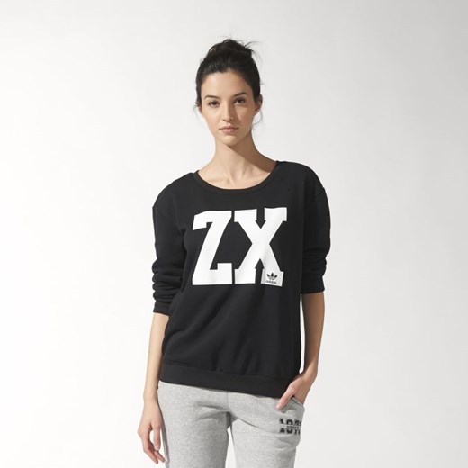 Bluza adidas ORIGINALS Graphic Sweater W S19507 hurtowniasportowa-net czarny bawełna