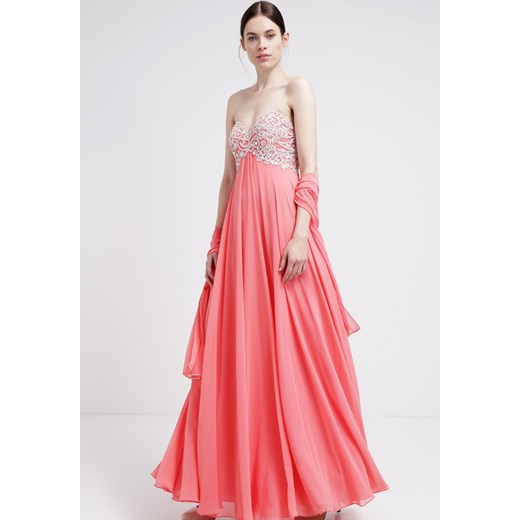 Luxuar Fashion Suknia balowa coralle zalando rozowy bez wzorów/nadruków