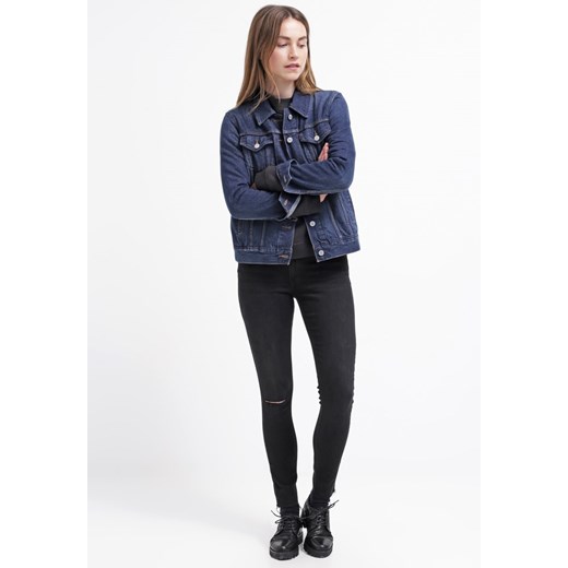 Levi's® 711 SKINNY Jeansy Slim fit black tide destructed zalando bez wzorów/nadruków