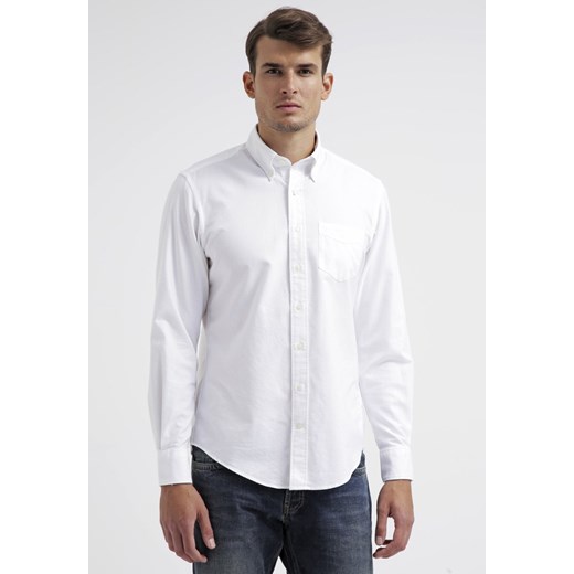 Gant OXFORD  Koszula white zalando szary bez wzorów/nadruków