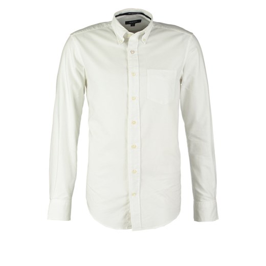 Gant OXFORD  Koszula white zalando szary abstrakcyjne wzory