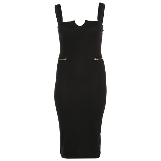 New Look Inspire EX NOTCH Sukienka koktajlowa black zalando czarny bez wzorów/nadruków