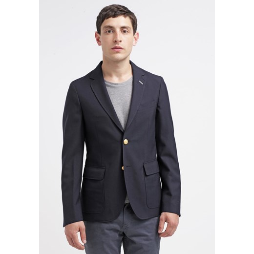 Gant Rugger THE HOPSACK Marynarka navy zalando szary bez wzorów/nadruków