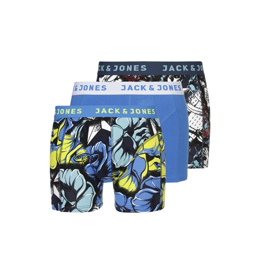 Jack & Jones JJUP 3 PACK Panty electric blue lemonade zalando niebieski abstrakcja
