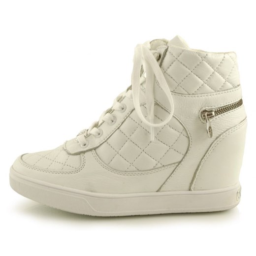 Sneakersy Guess FL4BBY-LEA12 White 2052-063 zebra-buty-pl bezowy młodzieżowy