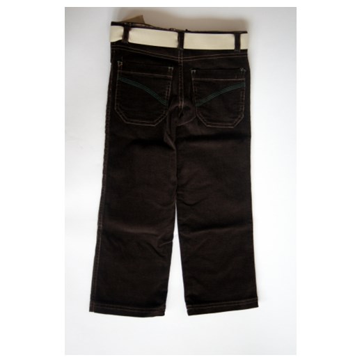 Spodnie chłopięce sztruksowe, brązowe - rozmiar 104 piccolino-sklep-pl czarny Spodnie