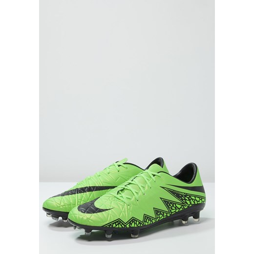 Nike Performance HYPERVENOM PHATAL II FG Korki Lanki green strike/black zalando zielony Korki męskie