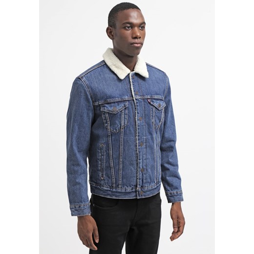 Levi's® TYPE 3 TRUCKER Kurtka jeansowa johnny sherpa zalando niebieski długie