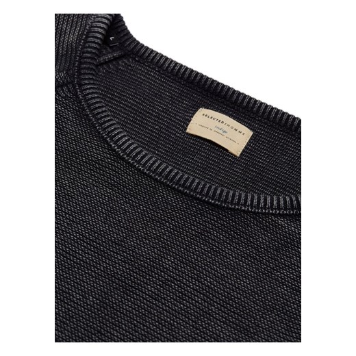 Selected Homme Sweter black zalando czarny casual