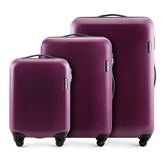56-3-61X-44 Komplet walizek na kółkach wittchen czerwony na kółkach