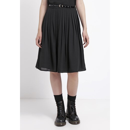 mint&berry Spódnica plisowana black zalando  glamour