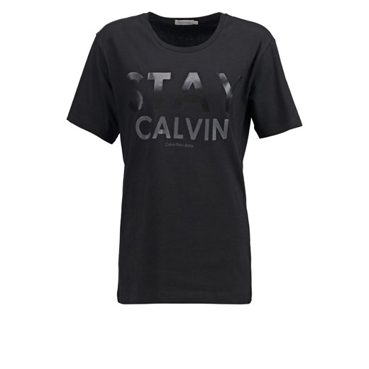Calvin Klein Jeans TENDER Tshirt z nadrukiem black zalando czarny bawełna