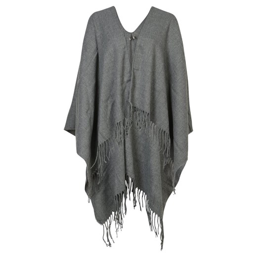 New Look FRINGE Ponczo warm grey zalando szary boho
