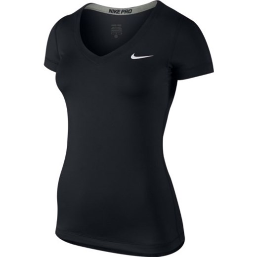 Koszulka treningowa Nike Pro SS V-Neck W 589370-010 hurtowniasportowa-net czarny dopasowane