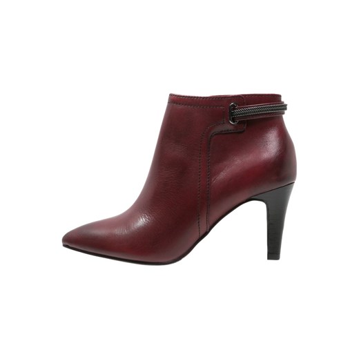 s.Oliver Premium Ankle boot bordeaux zalando czerwony abstrakcyjne wzory