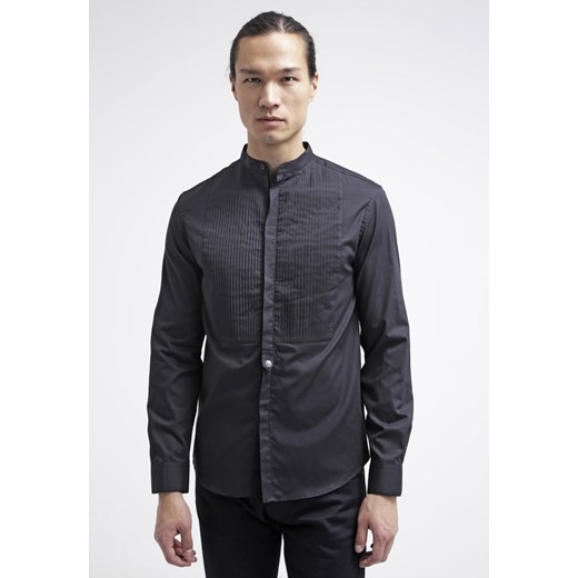 Pierre Balmain Koszula black zalando szary bez wzorów/nadruków
