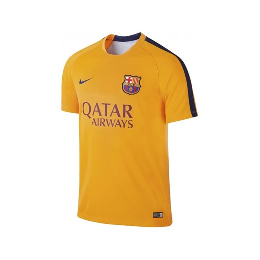 Koszulka piłkarska Nike FC Barcelona Junior 686602-740 hurtowniasportowa-net zolty kołnierzyk