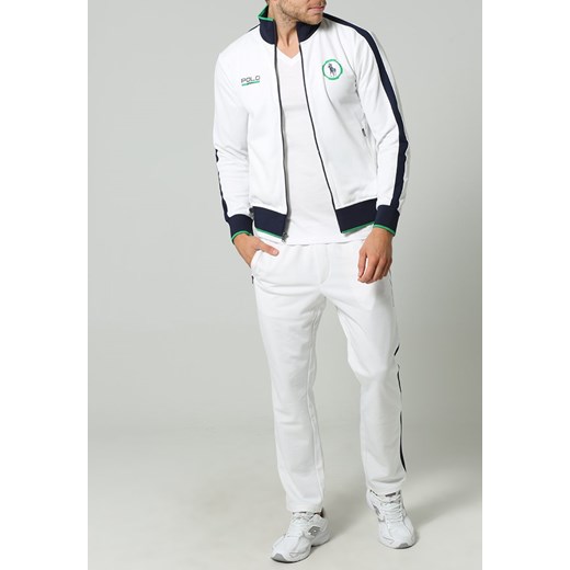 Polo Sport Ralph Lauren Bluza rozpinana pure white zalando bialy Bluzy męskie rozpinane