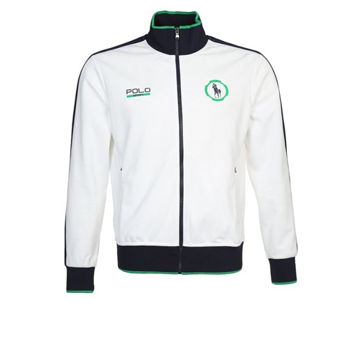Polo Sport Ralph Lauren Bluza rozpinana pure white zalando bialy bawełna