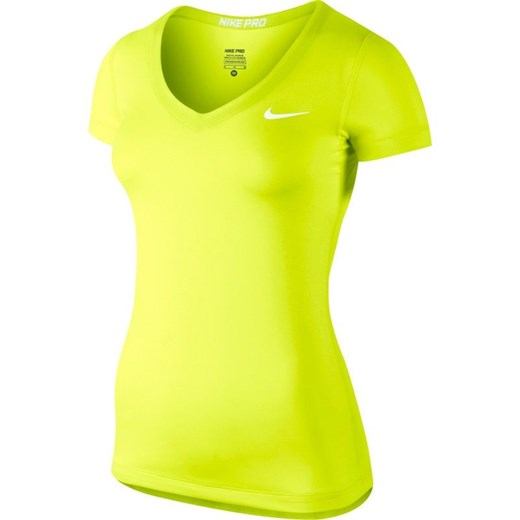 Koszulka treningowa Nike Pro Fitted Short Sleeve W 589370-704 hurtowniasportowa-net zolty dopasowane