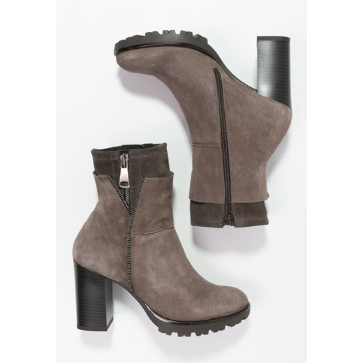 Tosca Blu STICK Botki grey mole zalando brazowy bez wzorów/nadruków